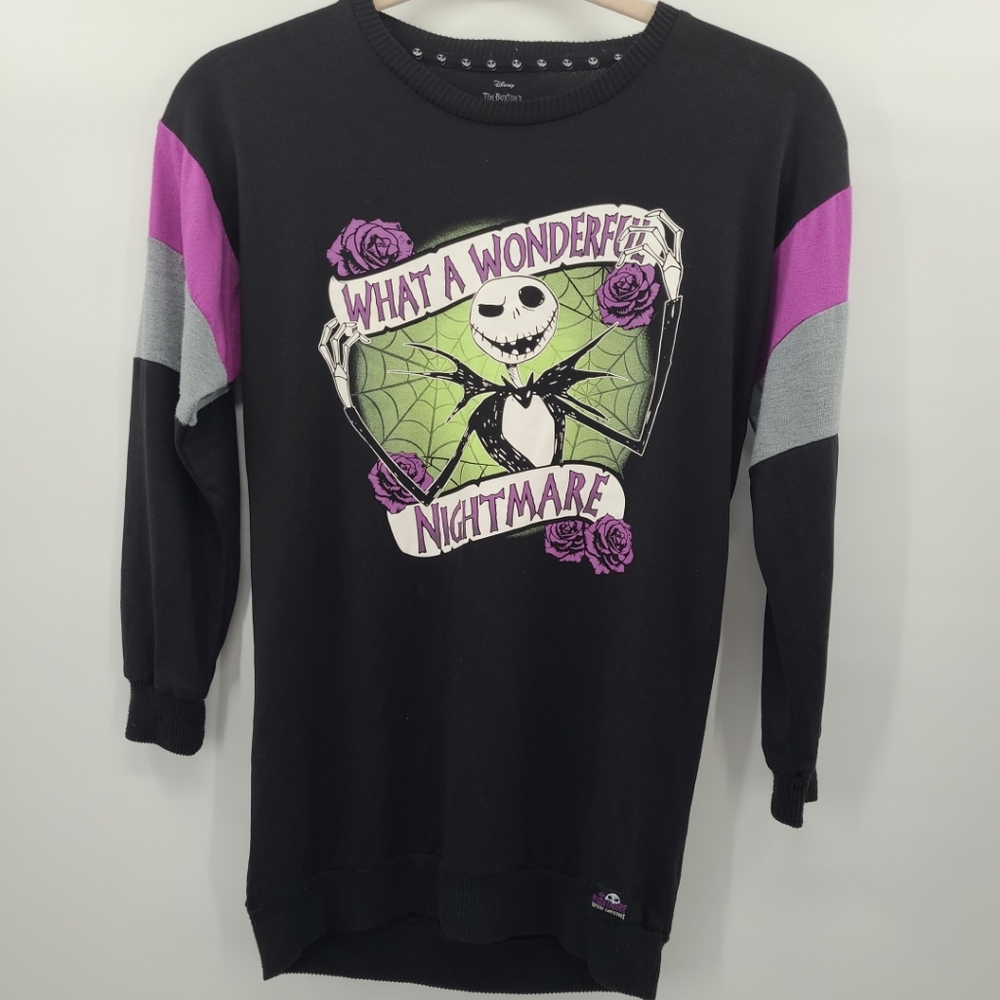 Disney Nightmare Before Christmas Long Sleeve‎ Shirt/Dress/Sleepwear Small 4-6